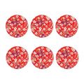 Flower Kimono Pattern Print Coaster Set