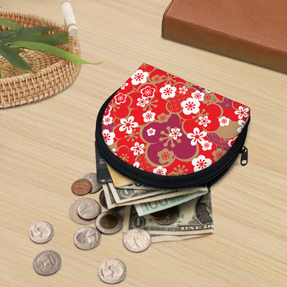 Flower Kimono Pattern Print Coin Purse