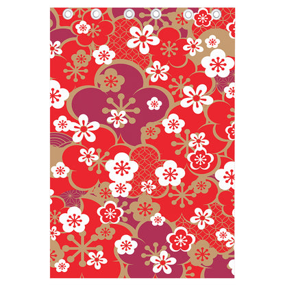 Flower Kimono Pattern Print Curtain
