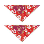 Flower Kimono Pattern Print Dog Bandana