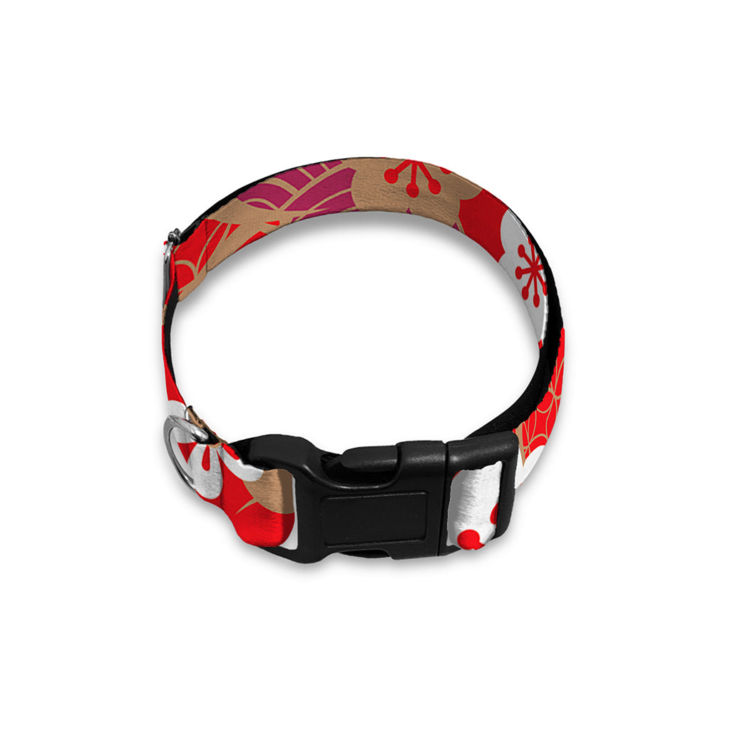 Flower Kimono Pattern Print Dog Collar