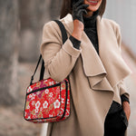Flower Kimono Pattern Print Double Strap Bible Bag