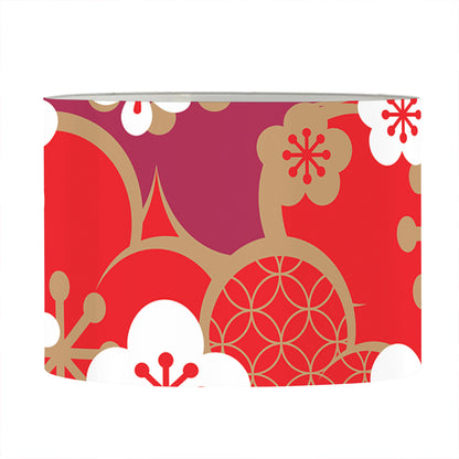 Flower Kimono Pattern Print Drum Lamp Shade