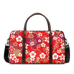 Flower Kimono Pattern Print Duffle Bag