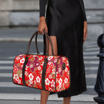 Flower Kimono Pattern Print Duffle Bag