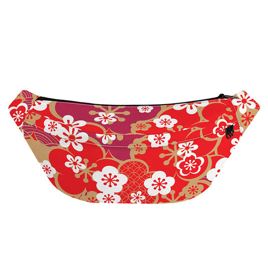 Flower Kimono Pattern Print Fanny Pack