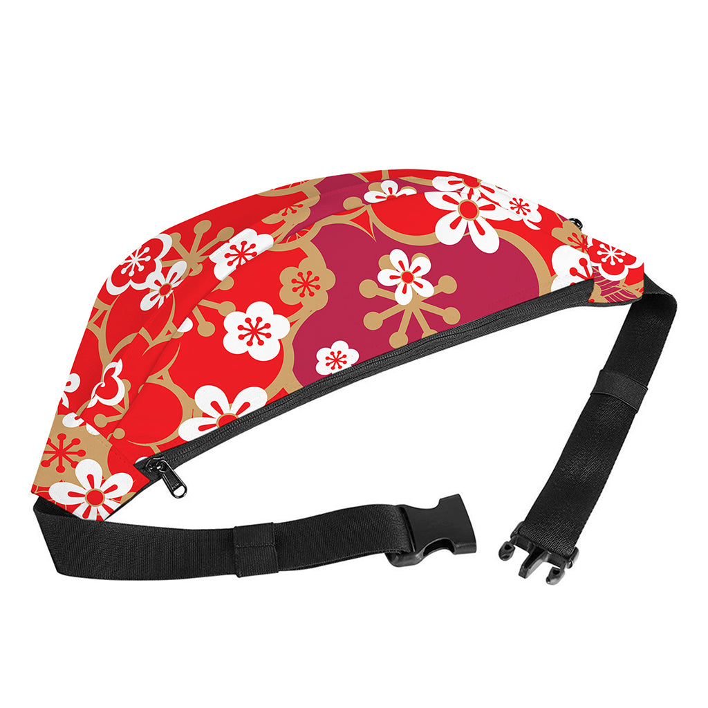 Flower Kimono Pattern Print Fanny Pack