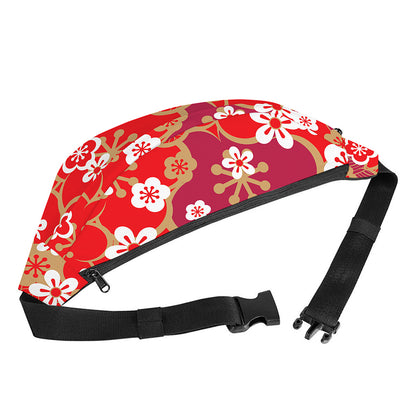 Flower Kimono Pattern Print Fanny Pack