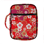 Flower Kimono Pattern Print Front Pocket Bible Bag