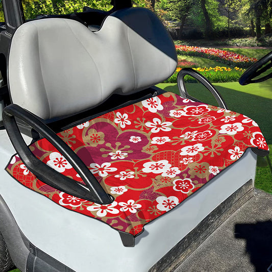 Flower Kimono Pattern Print Golf Cart Seat Cover