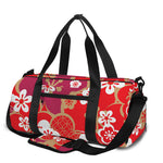 Flower Kimono Pattern Print Gym Bag