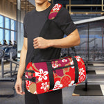 Flower Kimono Pattern Print Gym Bag