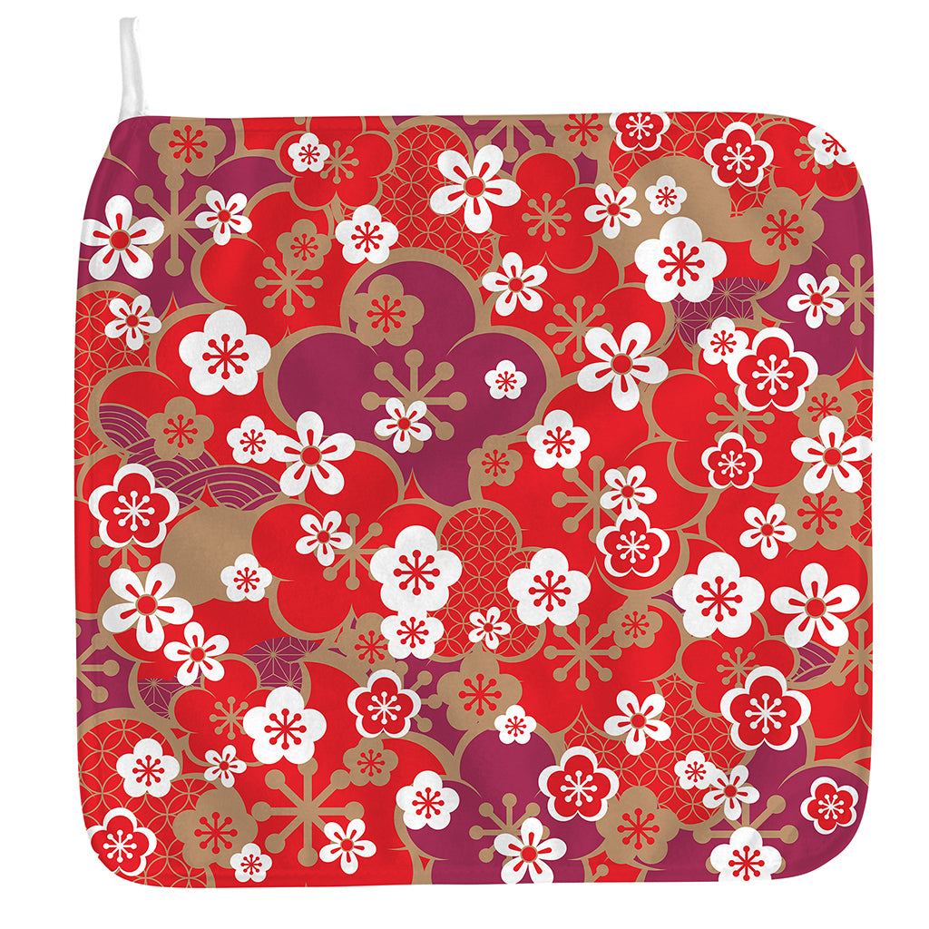 Flower Kimono Pattern Print Hand Towel