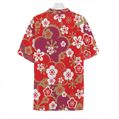 Flower Kimono Pattern Print Hawaiian Shirt