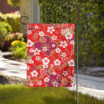Flower Kimono Pattern Print House Flag