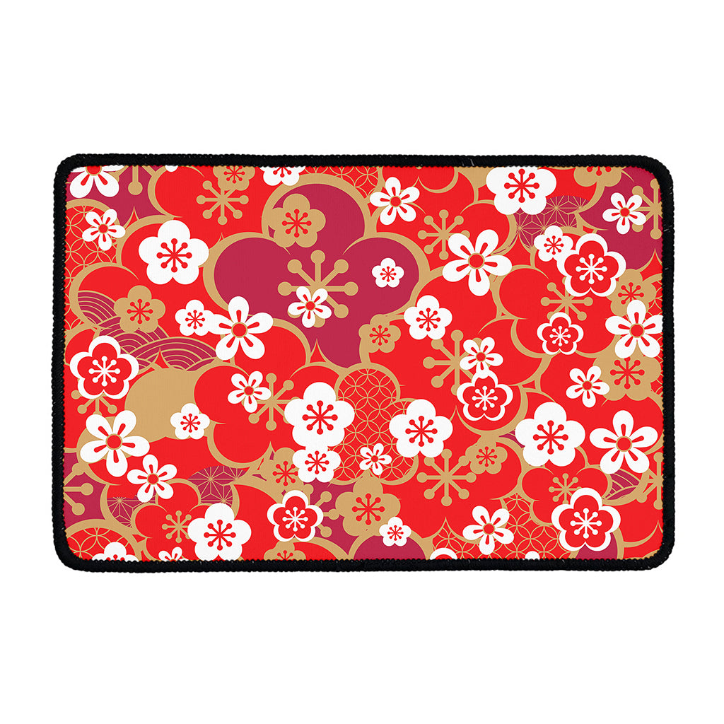 Flower Kimono Pattern Print Kitchen Mat