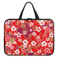 Flower Kimono Pattern Print Laptop Sleeve With Handle