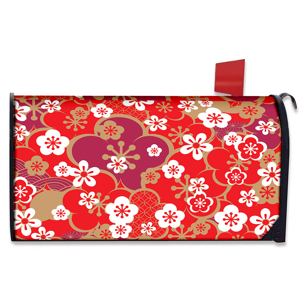 Flower Kimono Pattern Print Mailbox Cover