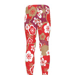 Flower Kimono Pattern Print Men's leggings