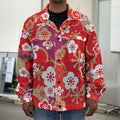 Flower Kimono Pattern Print Men's Shirt Jacket