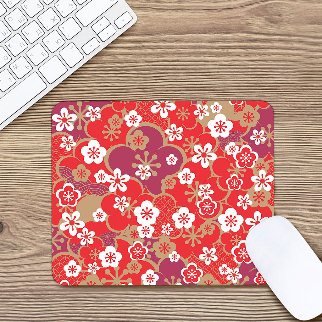 Flower Kimono Pattern Print Mouse Pad