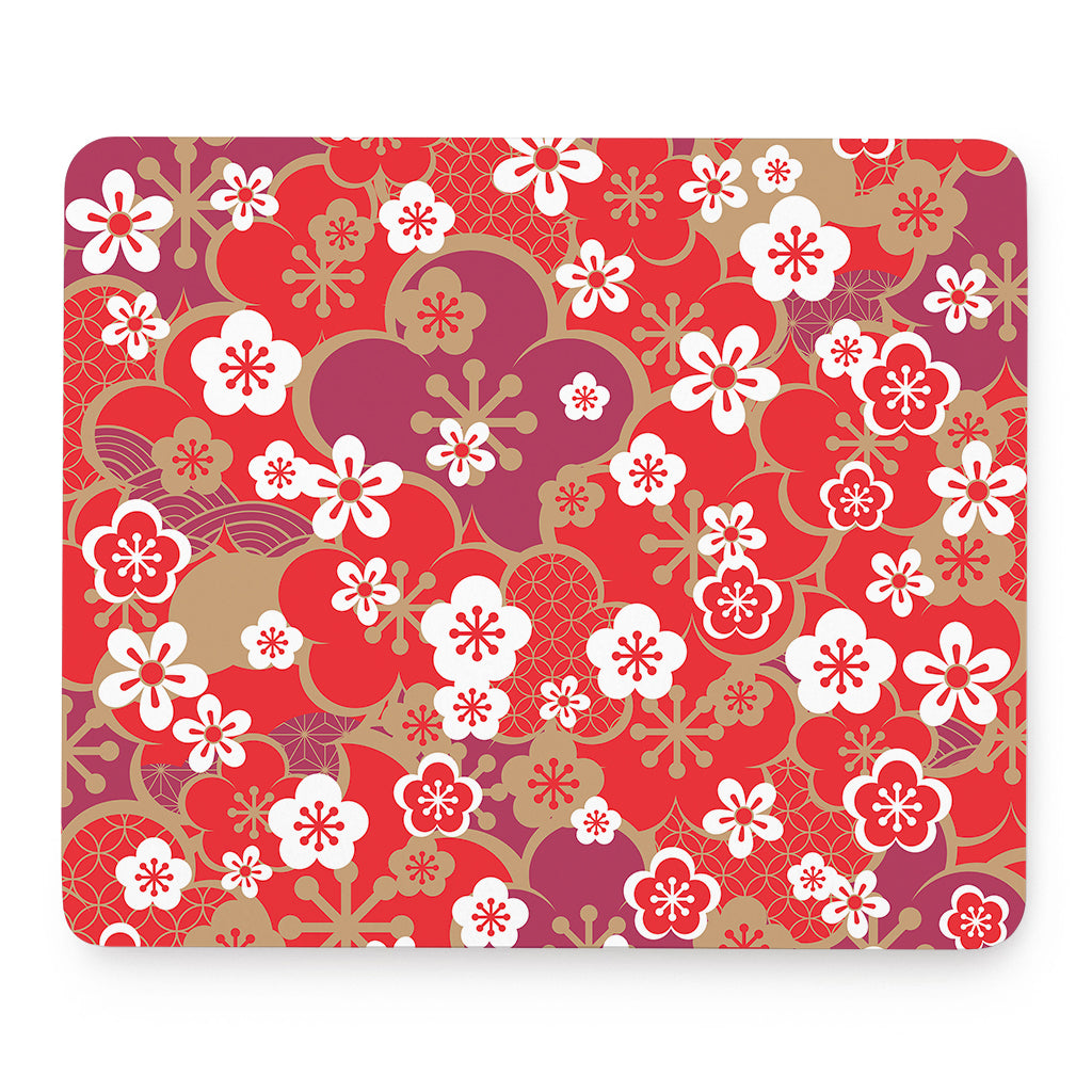 Flower Kimono Pattern Print Mouse Pad