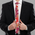 Flower Kimono Pattern Print Necktie