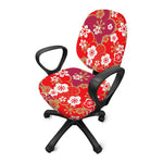 Flower Kimono Pattern Print Office Chair Cover