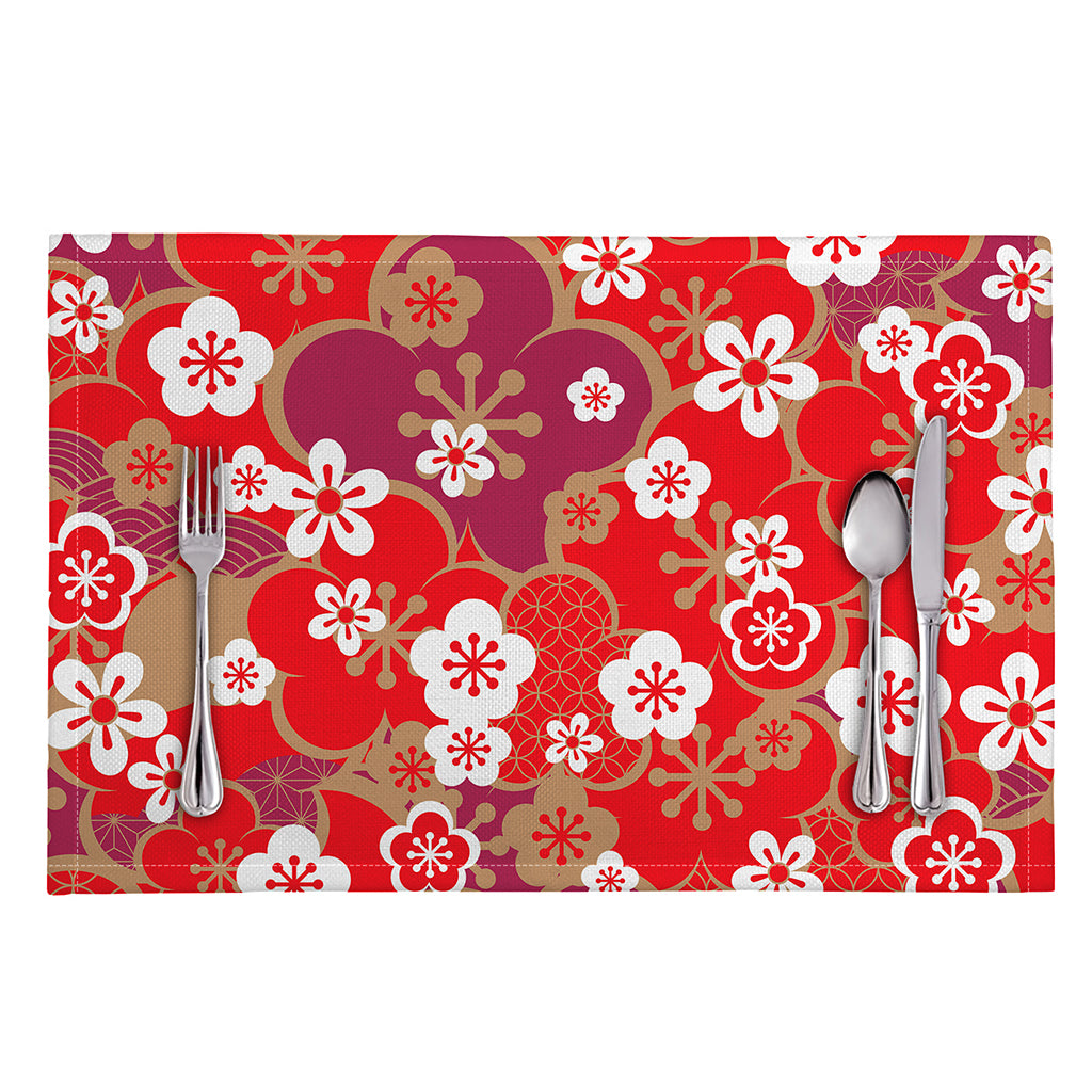 Flower Kimono Pattern Print Placemat