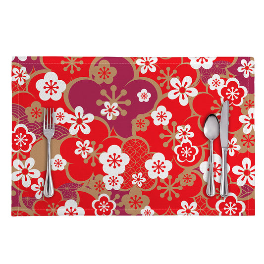 Flower Kimono Pattern Print Placemat