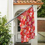 Flower Kimono Pattern Print Polyester Flag