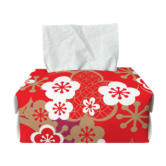 Flower Kimono Pattern Print Rectangle Tissue Box Cover