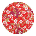 Flower Kimono Pattern Print Round Blanket