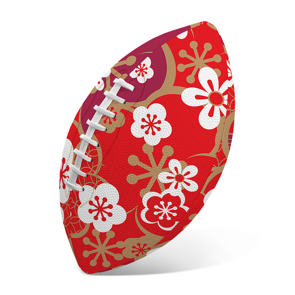 Flower Kimono Pattern Print Rugby Ball