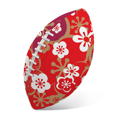 Flower Kimono Pattern Print Rugby Ball