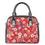 Flower Kimono Pattern Print Shoulder Handbag