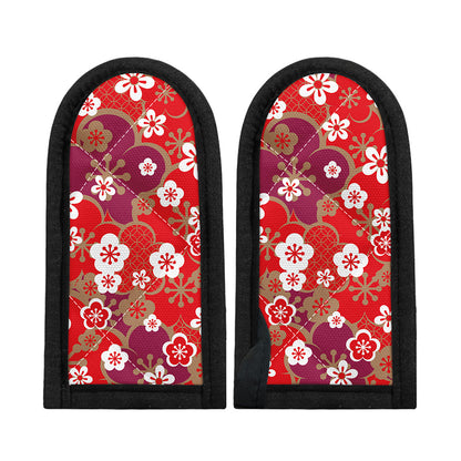Flower Kimono Pattern Print Skillet Handle Cover