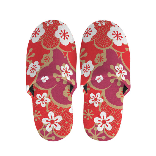 Flower Kimono Pattern Print Slippers