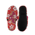 Flower Kimono Pattern Print Slippers