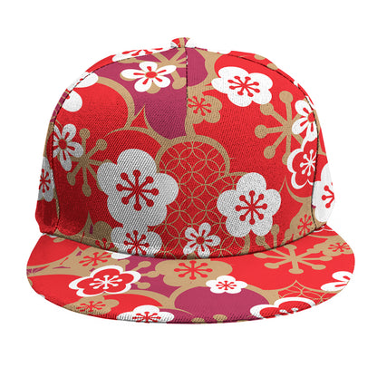 Flower Kimono Pattern Print Snapback Cap