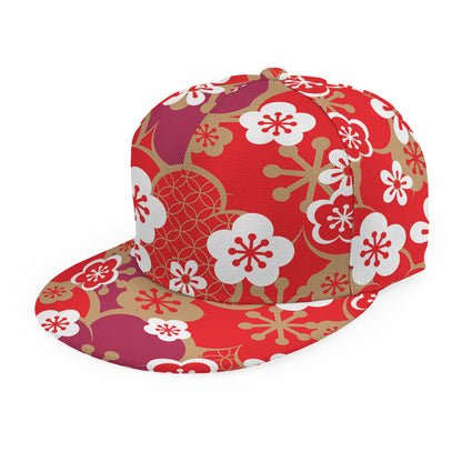Flower Kimono Pattern Print Snapback Cap