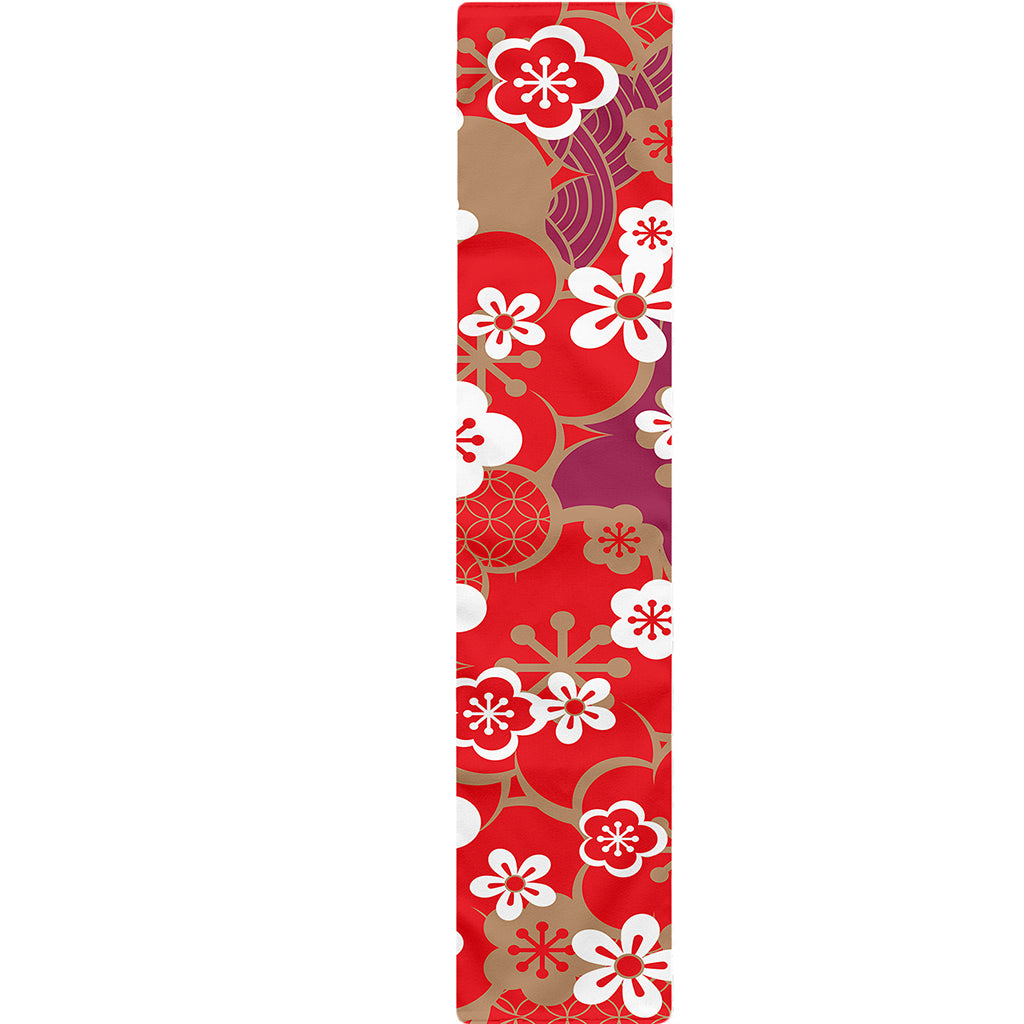 Flower Kimono Pattern Print Table Runner