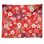 Flower Kimono Pattern Print Tapestry