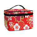 Flower Kimono Pattern Print Travel Makeup Bag