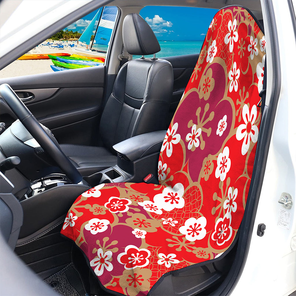 Flower Kimono Pattern Print Waterproof Car Seat Cover