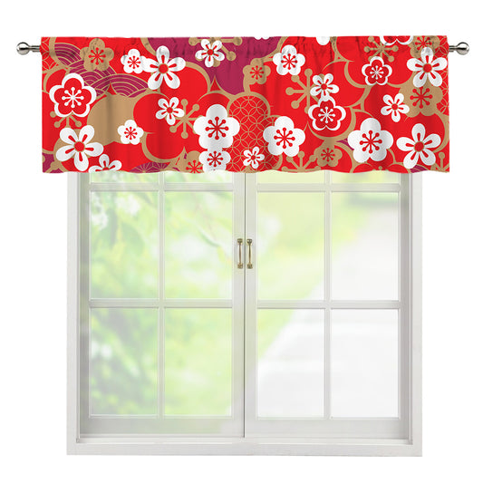 Flower Kimono Pattern Print Window Valance