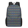 Flower Knitted Pattern Print 17 Inch Backpack