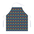 Flower Knitted Pattern Print Adjustable Apron