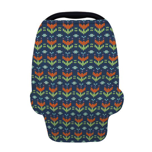 Flower Knitted Pattern Print Baby Seat Cover