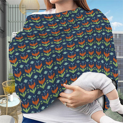 Flower Knitted Pattern Print Baby Seat Cover